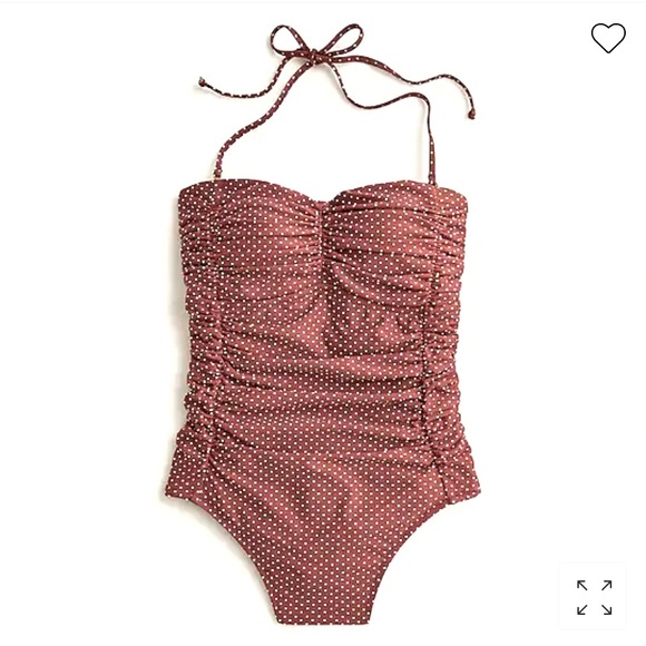 J. Crew Other - NWT J. Crew Polka Dots Brown bathing suit